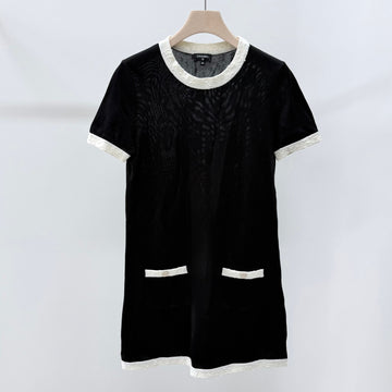 CHANEL Damen Kurzarm Kleid Schwarz - Größe 36 157303063