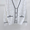 CHANEL Cashmere Women's Knit Cardigan White 157303337 [P]