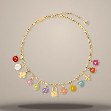 Louis Vuitton Confetti Necklace Gold Metal 157304163