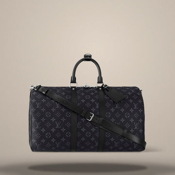 LOUIS VUITTON Keepall 45 Bandoulière Monogram Eclipse Canvas 157304236