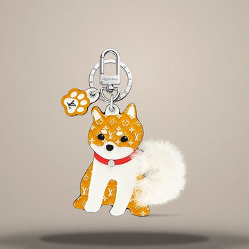 LOUIS VUITTON Hunde Schlüsselanhänger und Taschenanhänger Beige M01199 157304294