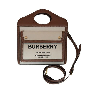 BURBERRY Damen Mini Zwei-Ton Canvas Leder Tasche mit Taschen Crossbody 8039361 157304420