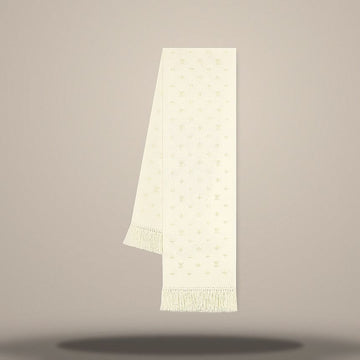 LOUIS VUITTON Monogramm 3D Schal Beige M97264 157304431