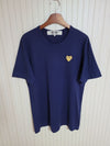 Comme Des Garcons Navy Gold Patch Short Sleeve T-Shirt [XL] 157308632 [P]