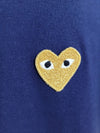 Comme Des Garcons Navy Gold Patch Short Sleeve T-Shirt [XL] 157308632 [P]