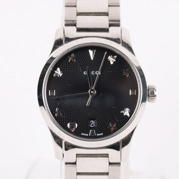 GUCCI タイムレス 27mm ブラックダイヤル ステンレスウォッチ 12345 157314256