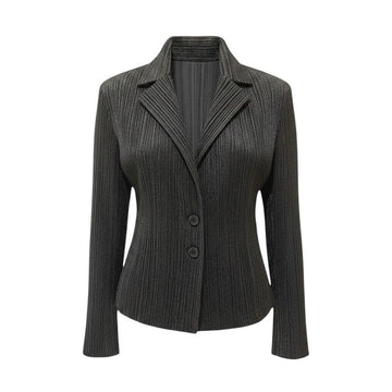ISSEY MIYAKE Plissiertes Samtjackett 2 157315345