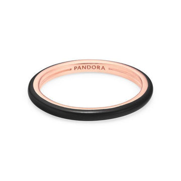PANDORA ミブラックエナメルローズリング 189655C01 40035883