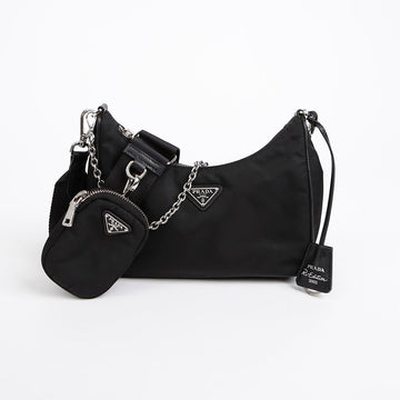 PRADA Multi Hobo Schultertasche Schwarz 156978570