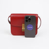 CELINE クラシックボックスミニサイズカーフスキンクロスバッグレッド 156979470 [P]