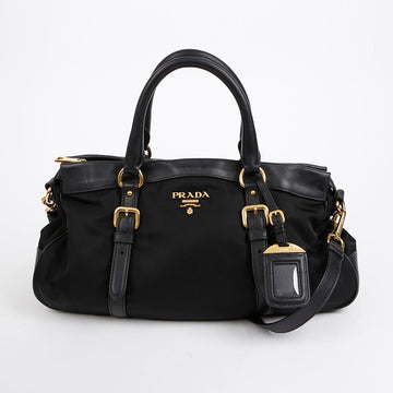 PRADA Tessuto Vitello Daino Black Tote Bag 157005211