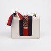 GUCCI Mini-Chain-Shoulderbag aus Leder Weiß 157010542 [P]