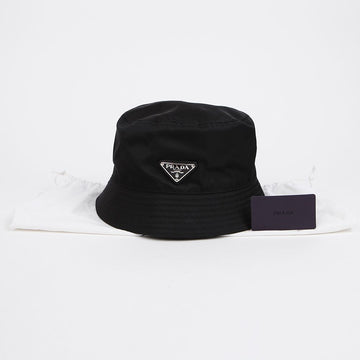 PRADA Dreieck-Logo Re-Nylon Bucket Hat Schwarz 157019380