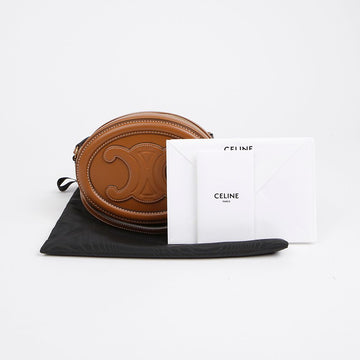 CELINE Kuir Triomphe Crossbody Oval Pouch 157027847