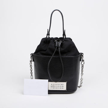 Maison Margiela Black Leather Mini Bucket Bag 22FW 157028185
