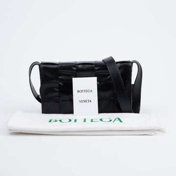 BOTTEGA VENETA イントレチャート レザー クロスボディバッグ ブラック 157028869