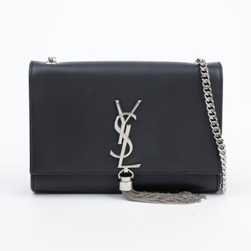 Saint Laurent Black Leather Chain Tassel Shoulder Bag 474366 157090927