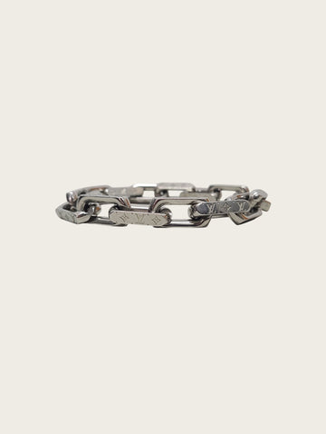 Louis Vuitton Silver Steel Monogram Chain Bracelet 157317735