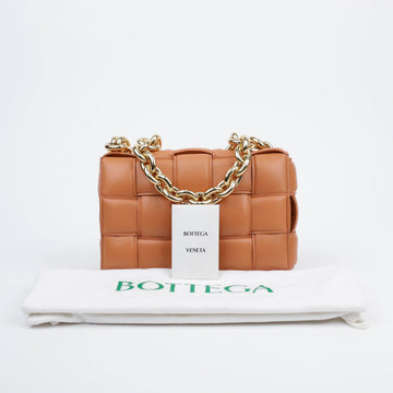 BOTTEGA VENETA Damen Kassette Goldkette Lammleder Crossbody Bag Kamel 157229395