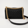 CHANEL Boy Medium Caviar Flap Bag Black with Gold Hardware 157090430 [P]