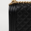 CHANEL Boy Medium Caviar Flap Bag Black with Gold Hardware 157090430 [P]