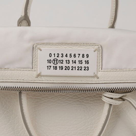 MAISON MARGIELA レディース 5AC ミニ レザー トートバッグ アイボリー 157090821 [P]