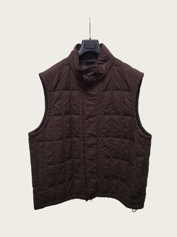 STONE ISLAND Dunkelbraune Ghost Piece Wappen Nylon Smariliaato Steppweste 157317749