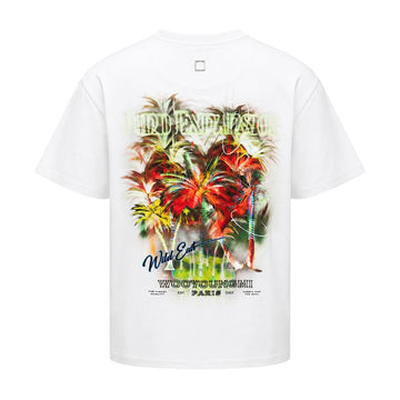 WOOYOUNGMI Palmen-Grafik T-Shirt mit kurzen Ärmeln 157317860