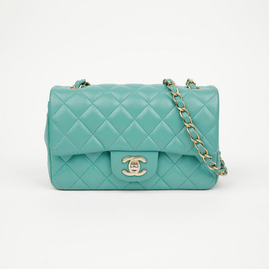 CHANEL Classic New Mini Lambskin Shoulder Bag Black Gold Hardware 157019886 [P]