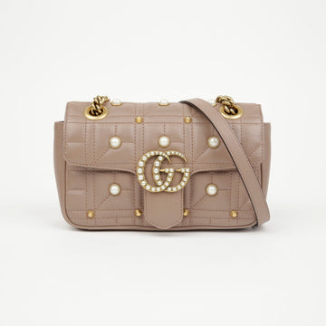 Gucci GG Marmont Pearl Decoration Shoulder Crossbody Bag 157029112