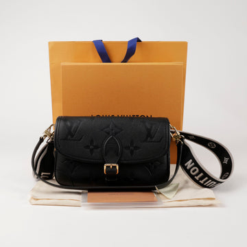 Louis Vuitton Monogram Print Leather Shoulder Bag Black 157091377
