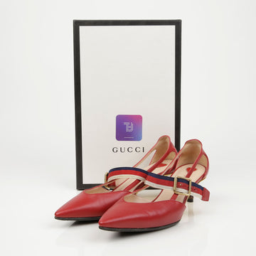 GUCCI 460114 37.5 Größe Silvi Pumps Heel 157229743