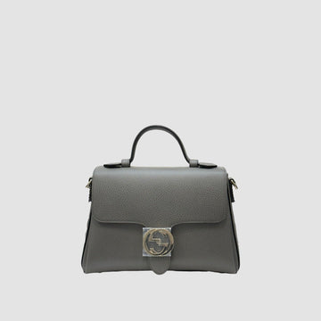 GUCCI レザーのトップハンドルチェーンショルダーバッグ グレー 510302 157318633