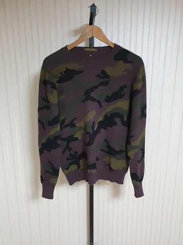 Valentino Cashmere Camo Rockstud Knit Sweater 157320140