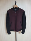 SYSTEM Bordeaux Wildleder Bicolor Bomberjacke 95 157329334 [P]