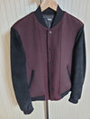 SYSTEM Bordeaux Wildleder Bicolor Bomberjacke 95 157329334 [P]