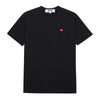 COMME DES GARCONS スモールレッドハートワッペンユニセックス半袖Tシャツ 149504655 [P]
