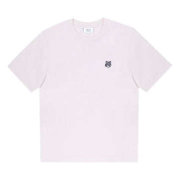 Maison Kitsune Men's Short Sleeve T-Shirt with Gray Fox Patch 157225164 [P]