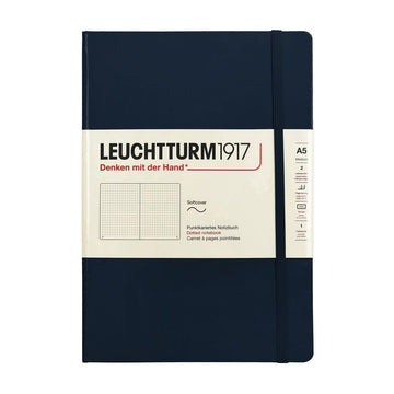 LEUCHURM ソフトカバー ミディアム A5 ネイビー、ドット ノート 157225090 [P]