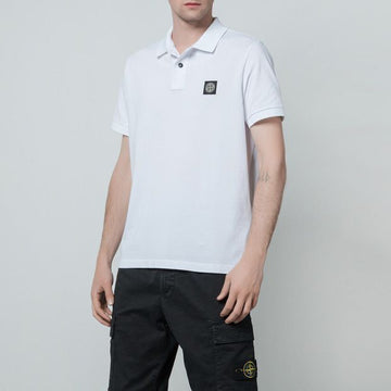 Stone Island Logo Patch Pique Polo Shirt 80152SC17 A0001 75875355
