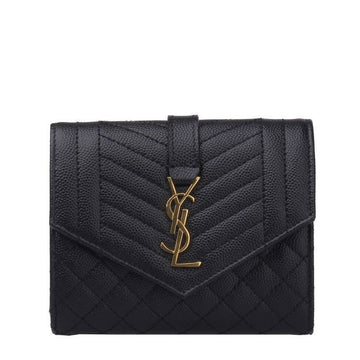 Saint Laurent Mix Matelassé Monogram Wallet 651028 BOW91 1000 49856423 [P]