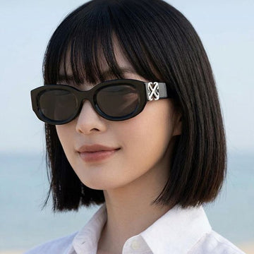 OFF WHITE Sonnenbrille OERI14E 1007 Premium Oval Horn Rahmen Unisex Trendmode 157338712