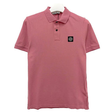 STONE ISLAND ロゴスリムピケポロ半袖Tシャツ 157338860