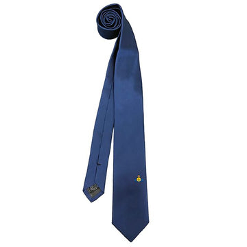 VIVIENNE WESTWOOD Orb-Logo Seidenkrawatte Blau (81050001 W01FR K410) 157338953