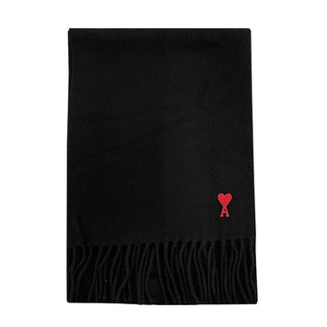 AMI Fringed Wool Scarf Black 157339020