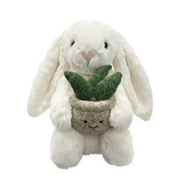 Jellycat Cream Bunny with Plant Plush Toy 157339142