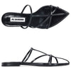JIL SANDER ブラックストラップフラットサンダル 157340670 [P]