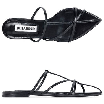 JIL SANDER Schwarze Riemensandalen flach 26SS J15WP0181 P6519 001 157340670