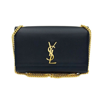 SAINT LAURENT 364021 Schwarz Monogramm Goldene Klassische Kate Medium Satchel 2WAY 157340727