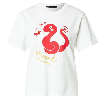 MAXMARA CABINA Grafik Logo T-Shirt Weiß 2515971041 007 149268575
